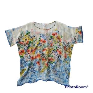 Anthropologie Love Kyla Floral Blouse Medium